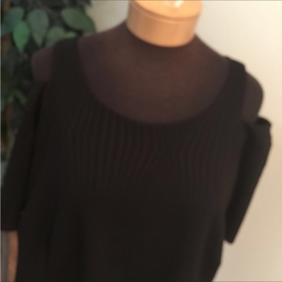 ING+ peplum cold shoulder short sleeve top Woman’s 2X black heavier weig… - Picture 7 of 15